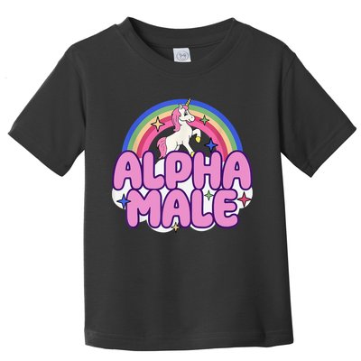 Alpha Male Unicorn Funny Sarcastic Ironic Weird Humor Toddler T-Shirt