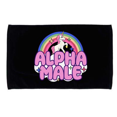Alpha Male Unicorn Funny Sarcastic Ironic Weird Humor Microfiber Hand Towel