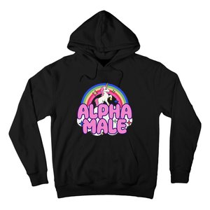 Alpha Male Unicorn Funny Sarcastic Ironic Weird Hoodie