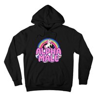 Alpha Male Unicorn Funny Sarcastic Ironic Weird Hoodie