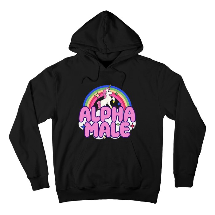 Alpha Male Unicorn Funny Sarcastic Ironic Weird Hoodie