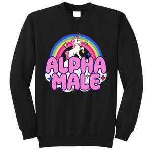 Alpha Male Unicorn Funny Sarcastic Ironic Weird Sweatshirt