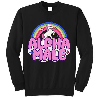 Alpha Male Unicorn Funny Sarcastic Ironic Weird Sweatshirt