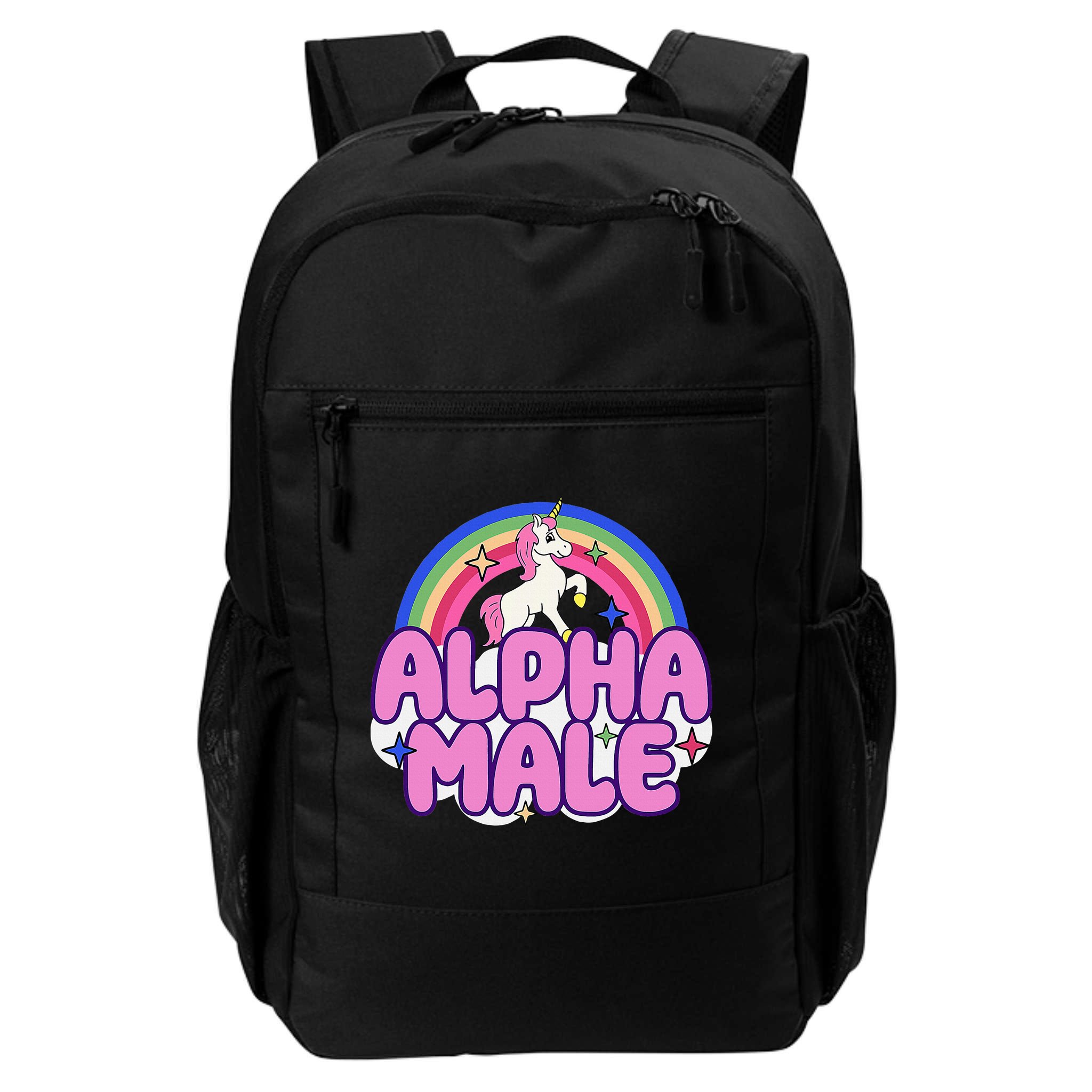 Alpha Male Unicorn Funny Sarcastic Ironic Weird Backpack