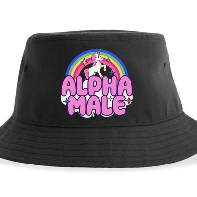 Alpha Male Unicorn Funny Sarcastic Ironic Weird Sustainable Bucket Hat