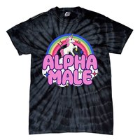 Alpha Male Unicorn Funny Sarcastic Ironic Weird Tie-Dye T-Shirt