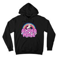 Alpha Male Unicorn Funny Sarcastic Ironic Weird Tall Hoodie