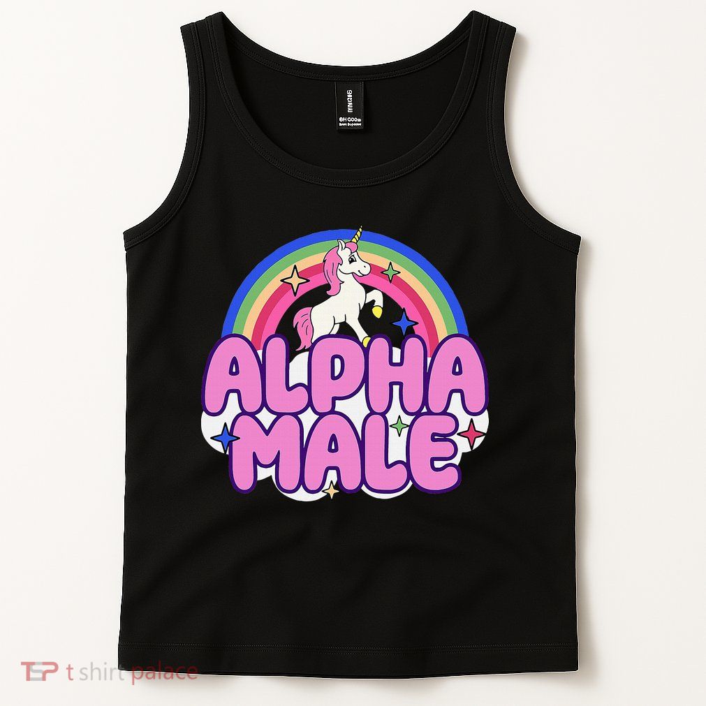 Alpha Male Unicorn Funny Sarcastic Ironic Weird Tank Top