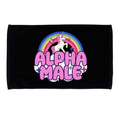 Alpha Male Unicorn Funny Sarcastic Ironic Weird Microfiber Hand Towel