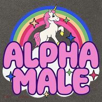 Alpha Male Unicorn Funny Sarcastic Ironic Weird Cotton Canvas Backpack