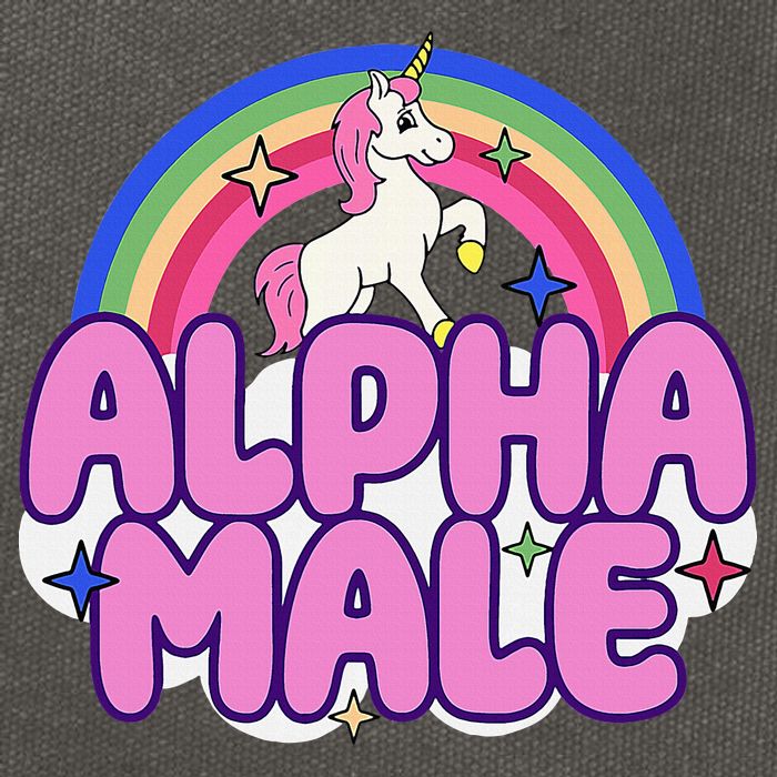 Alpha Male Unicorn Funny Sarcastic Ironic Weird Cotton Canvas Backpack