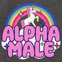 Alpha Male Unicorn Funny Sarcastic Ironic Weird Vector Backpack