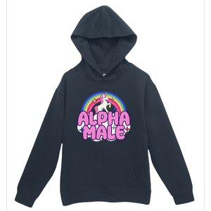 Alpha Male Unicorn Funny Sarcastic Ironic Weird Urban Pullover Hoodie