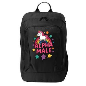 Alpha Male Unicorn Funny Embarrassing Joke Ironic City Backpack