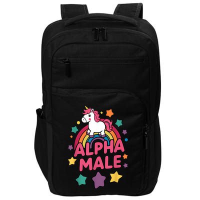 Alpha Male Unicorn Funny Embarrassing Joke Ironic Impact Tech Backpack