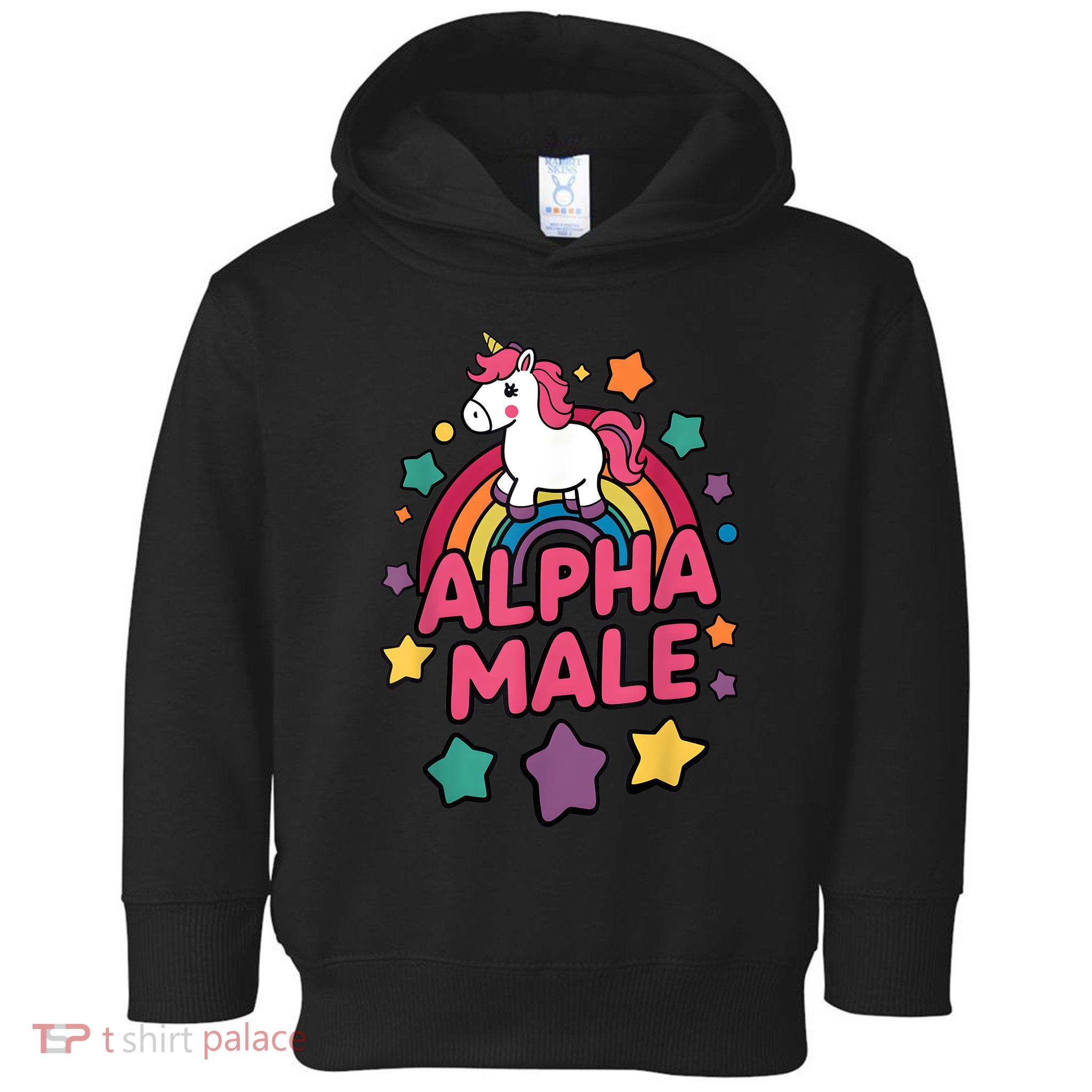 Alpha Male Unicorn Funny Embarrassing Joke Ironic Toddler Hoodie