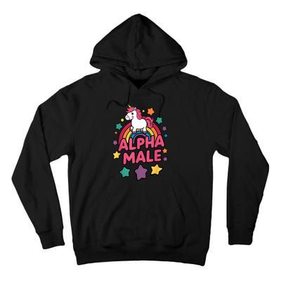 Alpha Male Unicorn Funny Embarrassing Joke Ironic Tall Hoodie