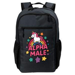 Alpha Male Unicorn Funny Embarrassing Joke Ironic Daily Commute Backpack