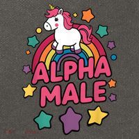Alpha Male Unicorn Funny Embarrassing Joke Ironic Cotton Canvas Backpack