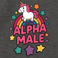 Alpha Male Unicorn Funny Embarrassing Joke Ironic Vector Backpack