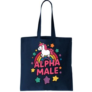 Alpha Male Unicorn Funny Embarrassing Joke Ironic Tote Bag