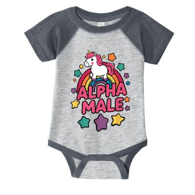 Alpha Male Unicorn Funny Embarrassing Joke Ironic Infant Baby Jersey Bodysuit