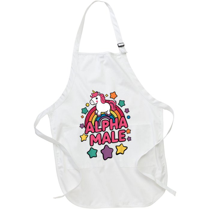 Alpha Male Unicorn Funny Embarrassing Joke Ironic Apron