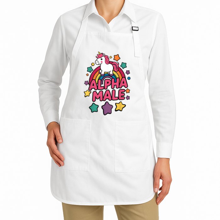 Alpha Male Unicorn Funny Embarrassing Joke Ironic Apron