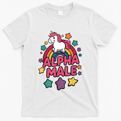 Alpha Male Unicorn Funny Embarrassing Joke Ironic T-Shirt