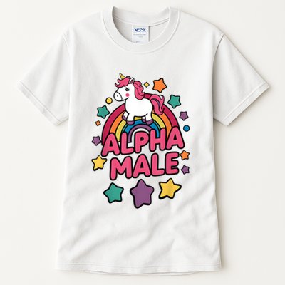 Alpha Male Unicorn Funny Embarrassing Joke Ironic Tall T-Shirt