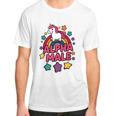 Alpha Male Unicorn Funny Embarrassing Joke Ironic Adult ChromaSoft Performance T-Shirt