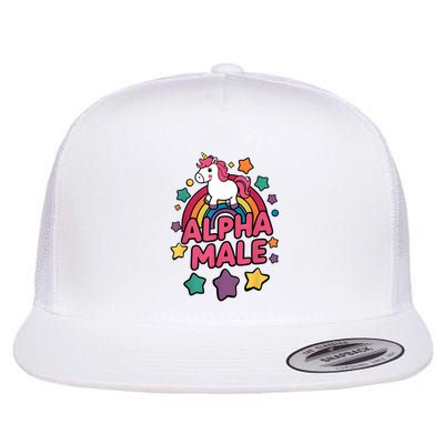 Alpha Male Unicorn Funny Embarrassing Joke Ironic Flatbill Hat