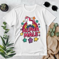 Alpha Male Unicorn Funny Embarrassing Joke Ironic Premium T-Shirt