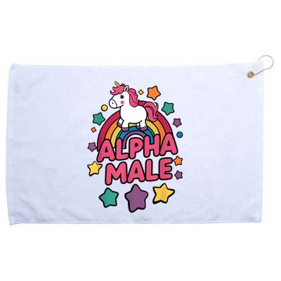 Alpha Male Unicorn Funny Embarrassing Joke Ironic Grommeted Golf Towel