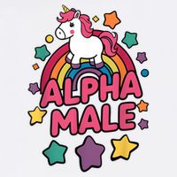 Alpha Male Unicorn Funny Embarrassing Joke Ironic Wool Snapback Cap
