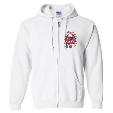 Alpha Male Unicorn Funny Embarrassing Joke Ironic Full Zip Hoodie