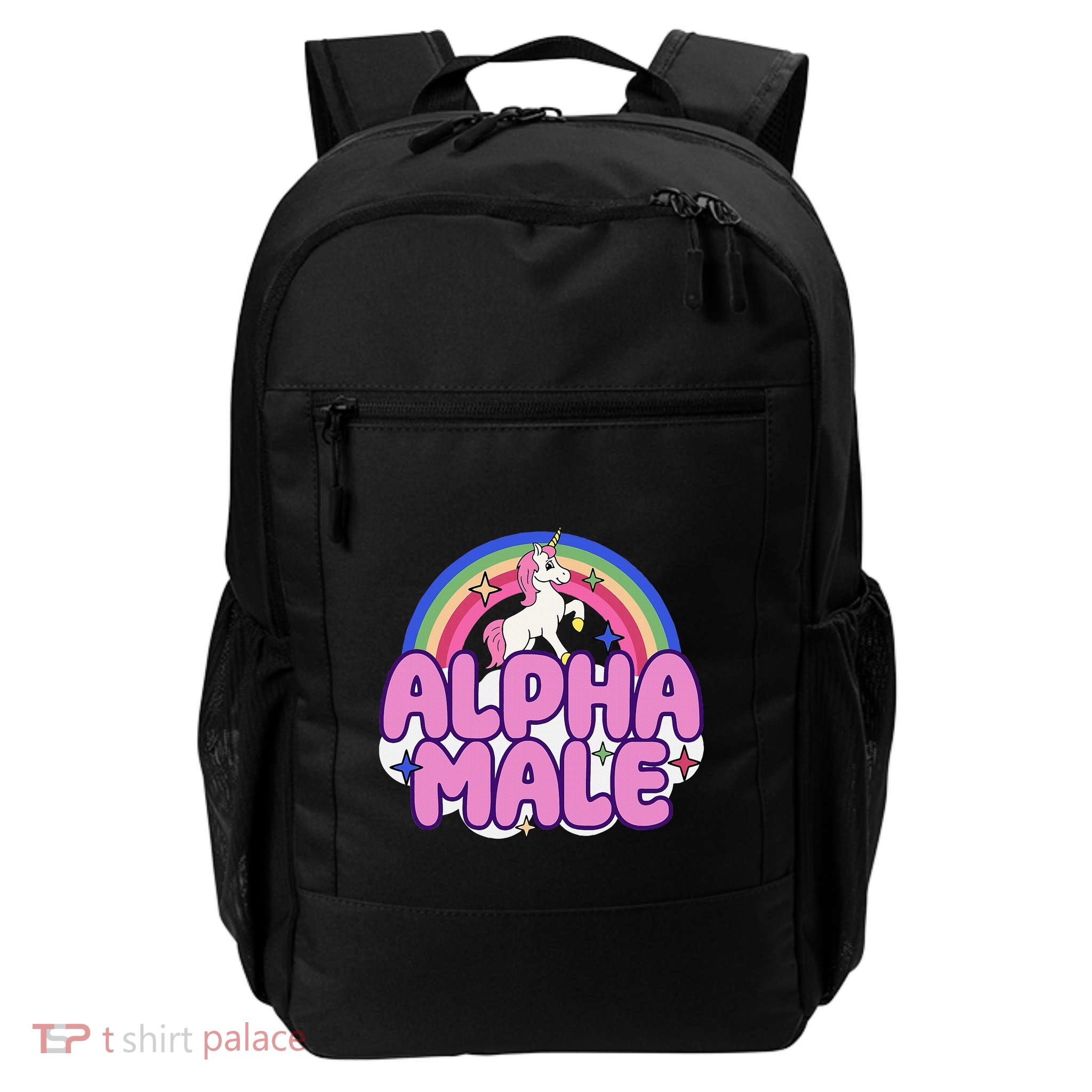 Alpha Male Unicorn Funny Sarcastic Ironic Weird Daily Commute Backpack