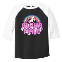 Alpha Male Unicorn Funny Sarcastic Ironic Weird Toddler Fine Jersey T-Shirt