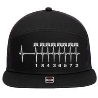 American Muscle V 8 Car Engine 18436572 Heart Beat Ecg 7 Panel Mesh Trucker Snapback Hat