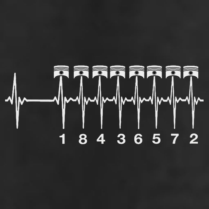 American Muscle V 8 Car Engine 18436572 Heart Beat Ecg 7 Panel Mesh Trucker Snapback Hat