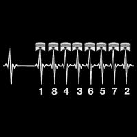 American Muscle V 8 Car Engine 18436572 Heart Beat Ecg 16 in Basic Backpack