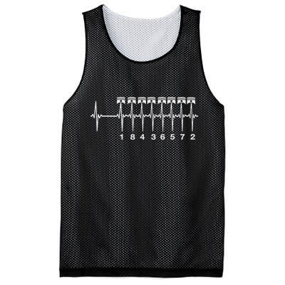 American Muscle V 8 Car Engine 18436572 Heart Beat Ecg Mesh Reversible Basketball Jersey Tank