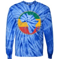 Africa Map Vintage Gift Tie-Dye Long Sleeve Shirt