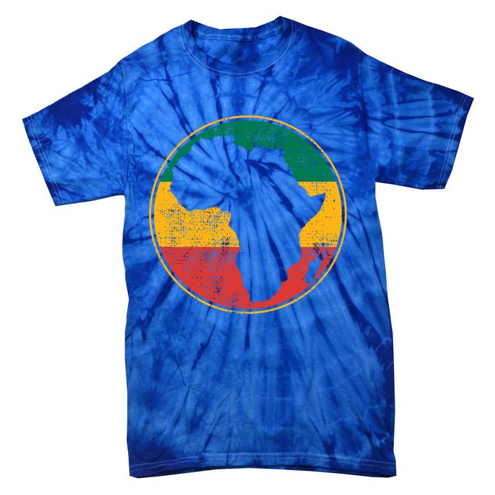 Africa Map Vintage Gift Tie-Dye T-Shirt