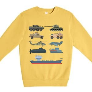 Army Military Vehicles Lovers Military Premium Crewneck Sweatshirt