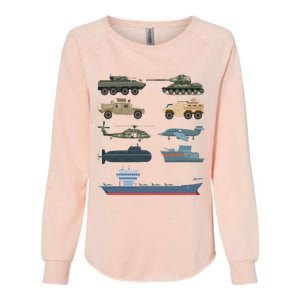 Army Military Vehicles Lovers Military Womens California Wash Sweatshirt