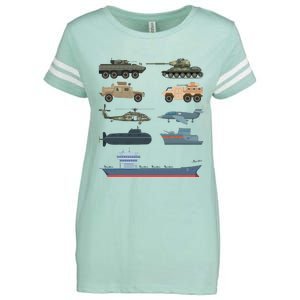 Army Military Vehicles Lovers Military Enza Ladies Jersey Football T-Shirt