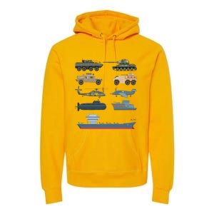 Army Military Vehicles Lovers Military Premium Hoodie