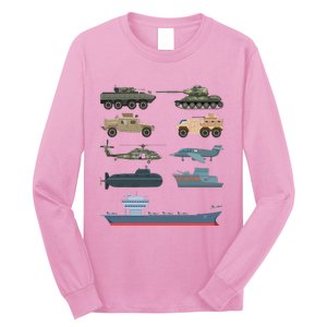 Army Military Vehicles Lovers Military Long Sleeve Shirt