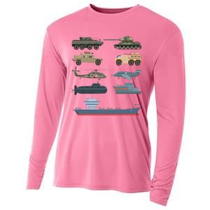 Army Military Vehicles Lovers Military Cooling Performance Long Sleeve Crew